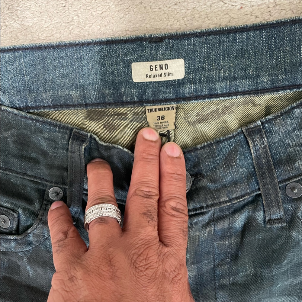 True Religion camouflage,slightly used jeans size 36.